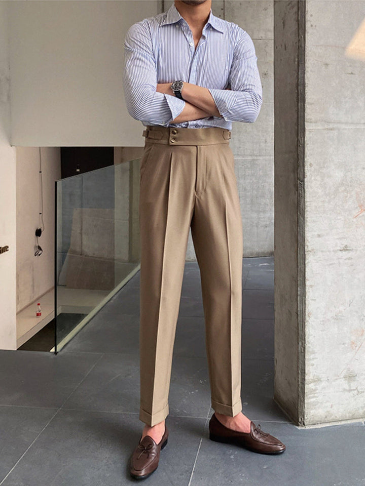 Heren Pantalon | Hoge Taille | Gurkha Model | Elegant & Zakelijk
