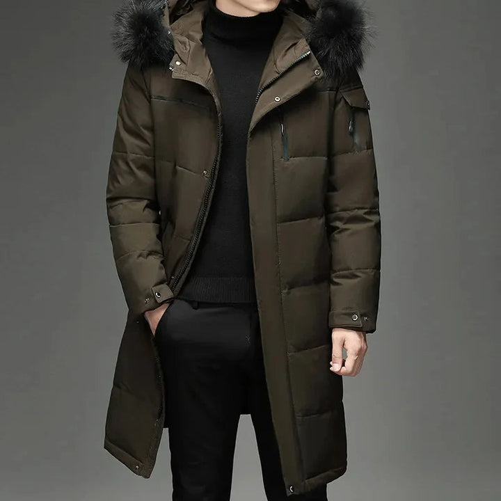 Winterjas Heren | Lange Parka Jas met Bontcapuchon
