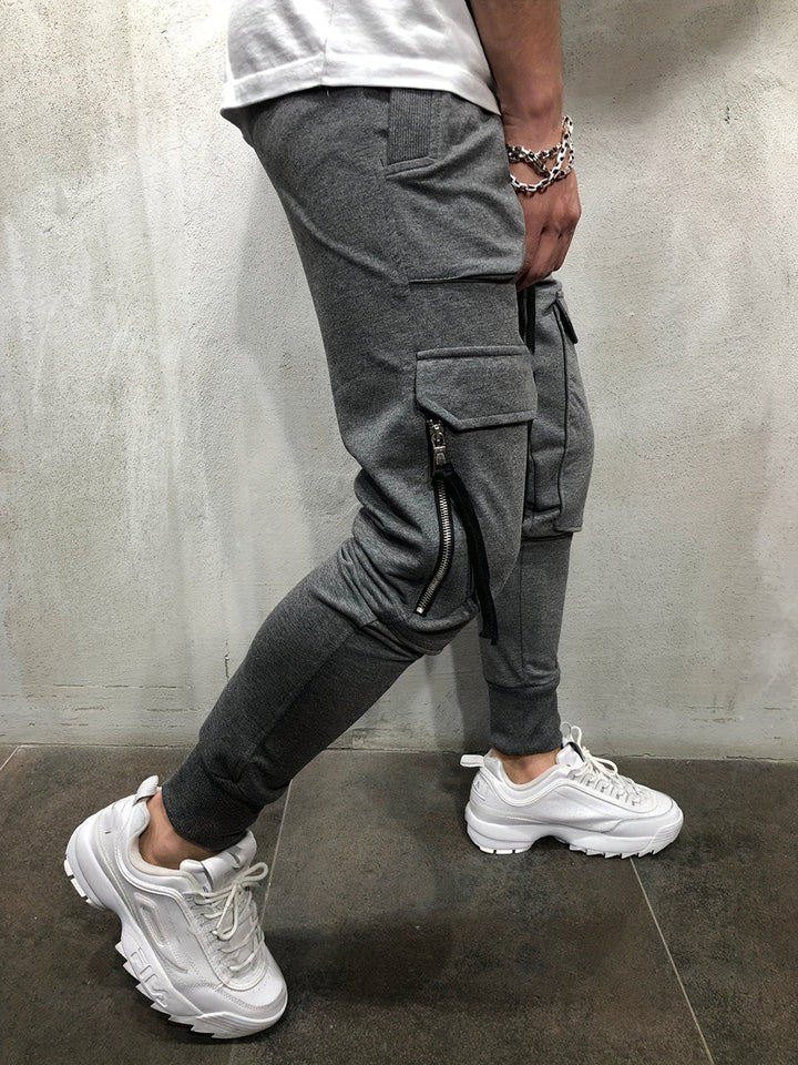 Heren Cargo Broek | Effen Kleur & Klepzakken | Losse Pasvorm | Streetwear & Outdoor Stijl