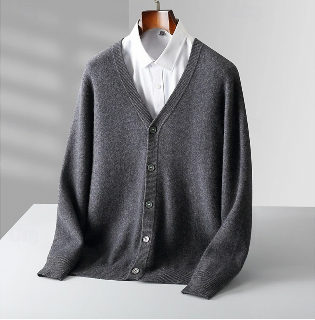 Elegant en klassiek wollen vest voor heren met knoopsluiting en veelzijdig comfort | Victor