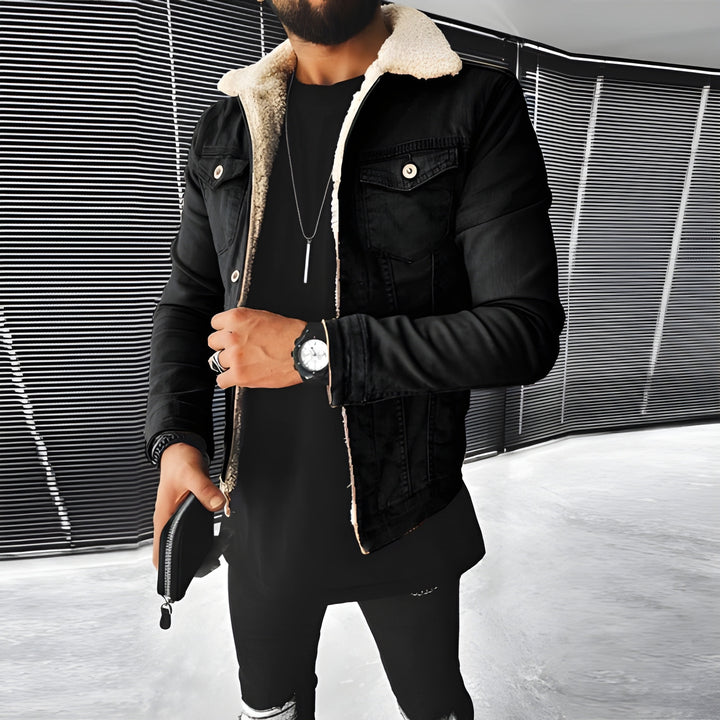 Winterjas Heren | Warm & Casual met Borstzakken | Denim Jas