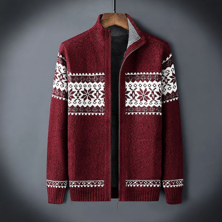 Trui Heren | Gebreid Vest met Rits | Klassiek Design | Warme Textuur