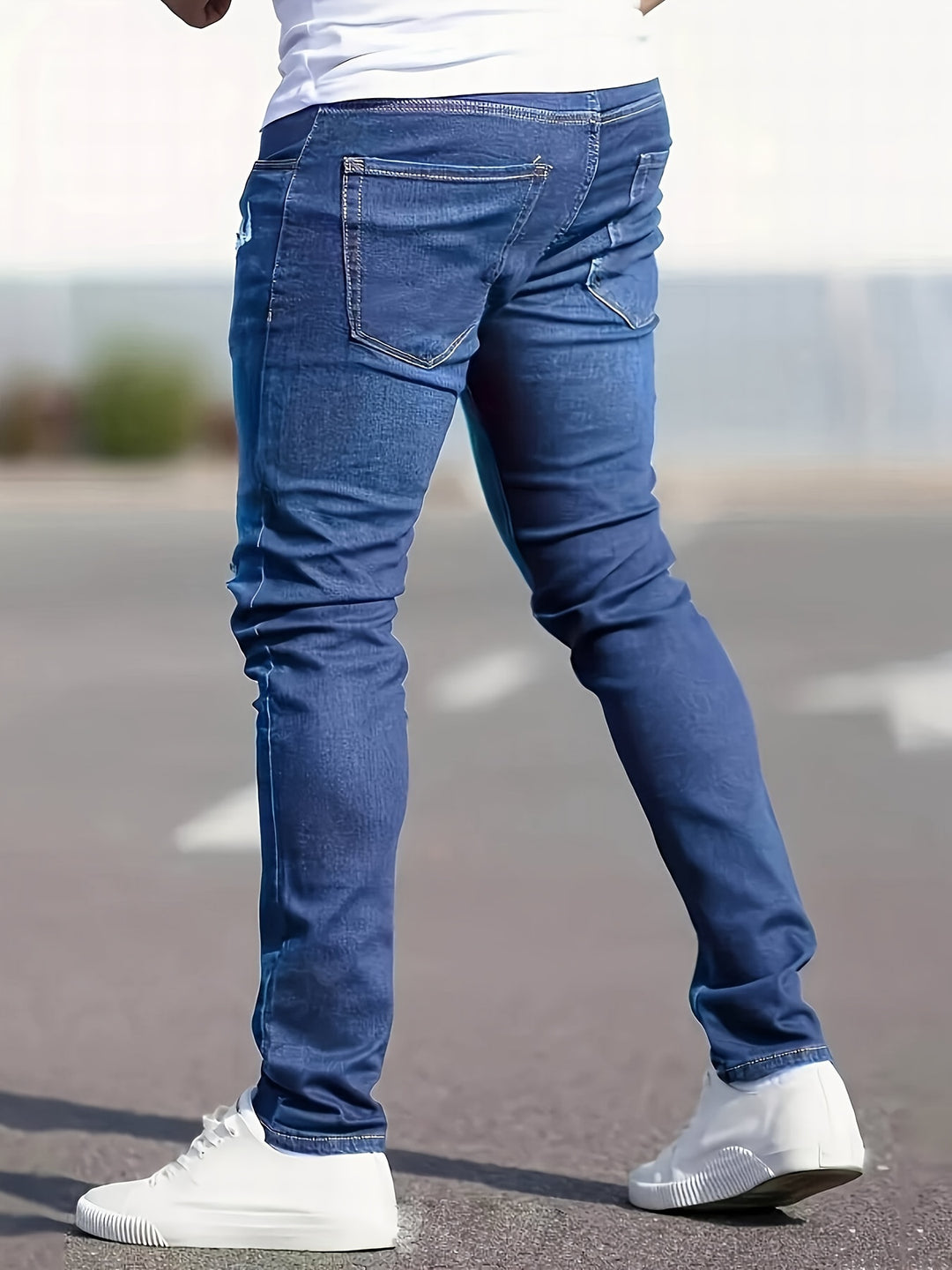 Heren Slim-Fit Gescheurde Jeans | Stoere Denim | Casual Katoenmix met Zakken