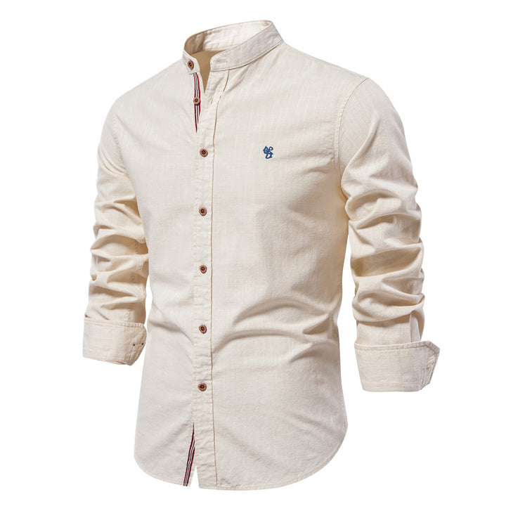 Heren Overhemd | 100% Katoen-Linnen | Casual & Ademend | Lange Mouwen & Reverskraag