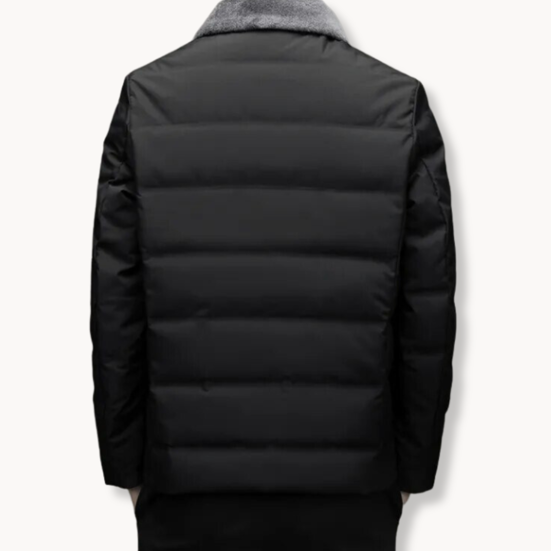 Geïsoleerde winterjas met warme fleece kraag en moderne stijl voor heren | Levi