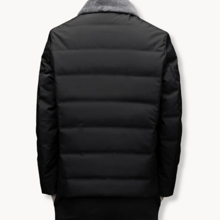 Geïsoleerde winterjas met warme fleece kraag en moderne stijl voor heren | Levi