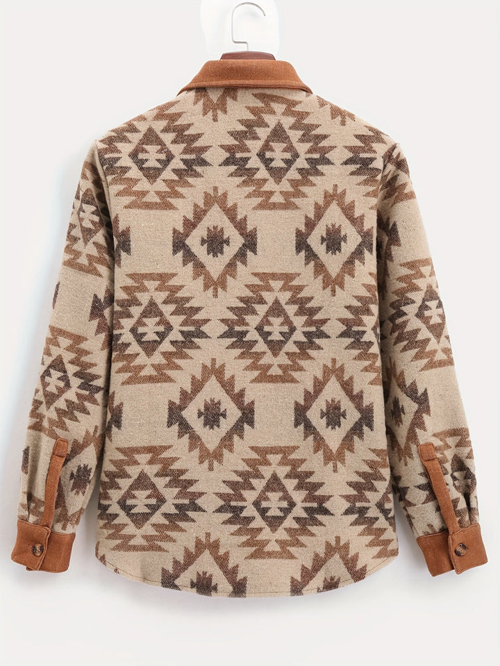 Heren Jas | Aztec Print | Casual & Klassiek | Polyester | Borstzakken