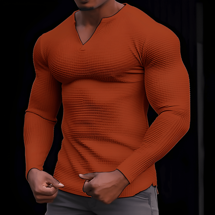 Overhemd Heren | Langemouw Shirt | Gestructureerd Design | Kleding