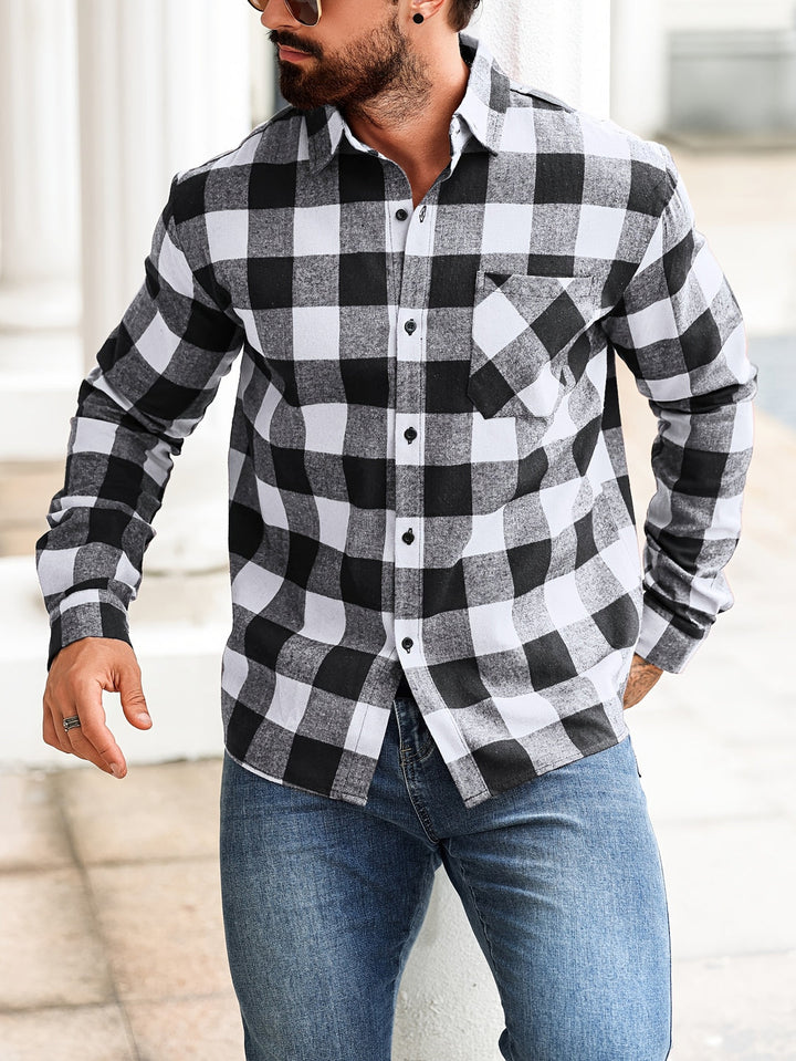 Heren Overhemd | Lange Mouw | Losse Pasvorm | Casual Kleding