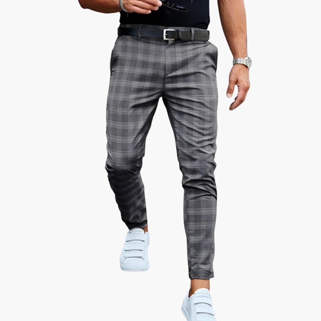 Heren Broek | Slimfit | Geruit Design | Herfst