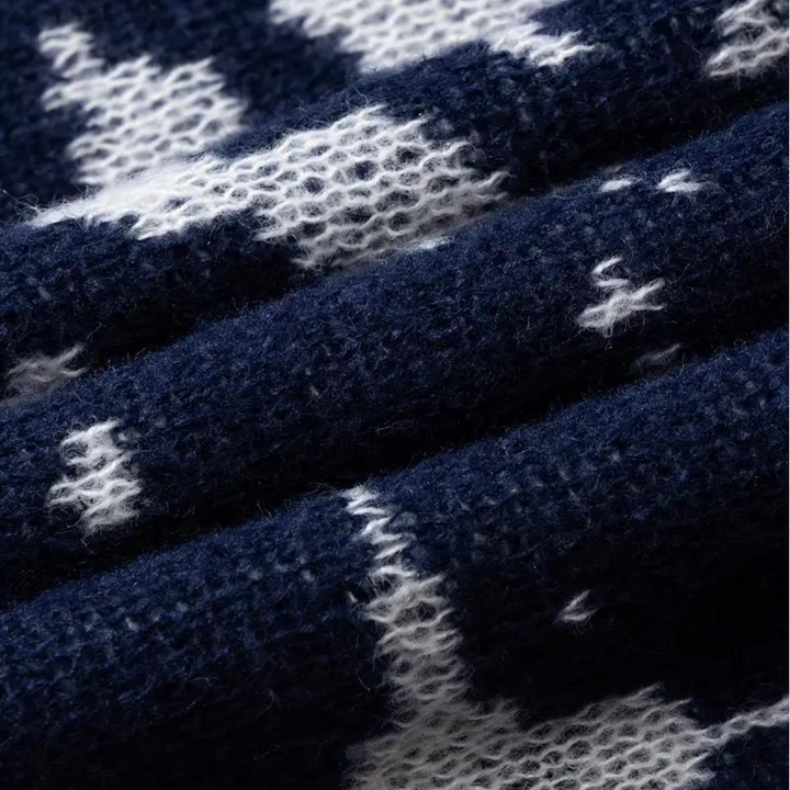 Gebreide trui met kosmische galaxy print voor heren met veelzijdige stijl en knus comfort | James