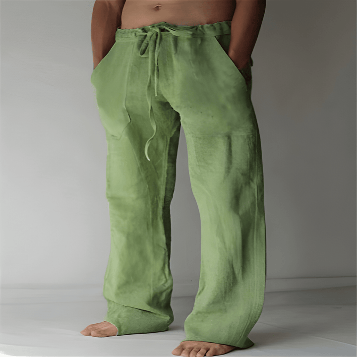 Heren Broek | Wijde Pijpen | Trekkoord | Zomer