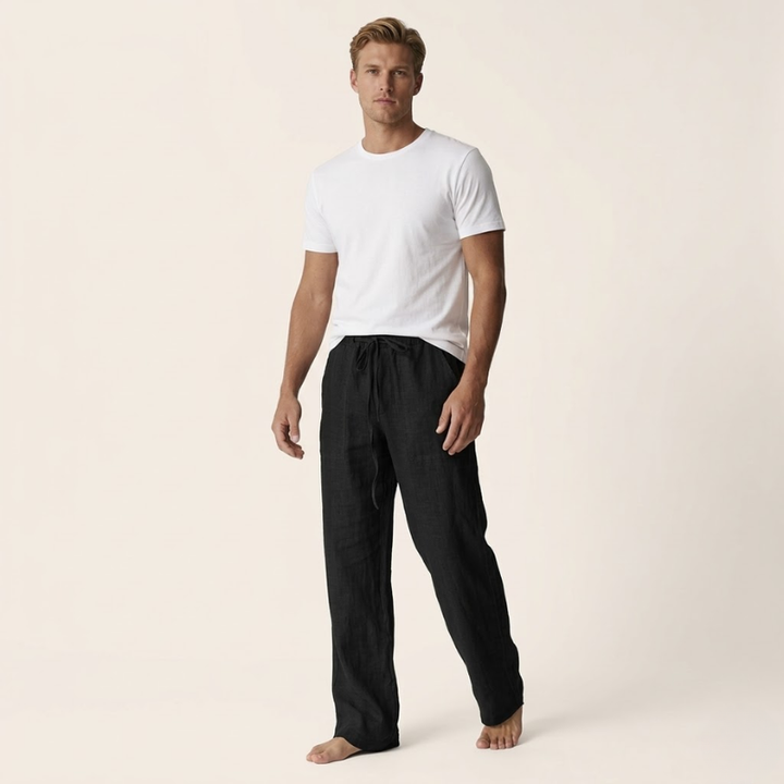Heren Broek | Wijde Pijpen | Trekkoord | Zomer