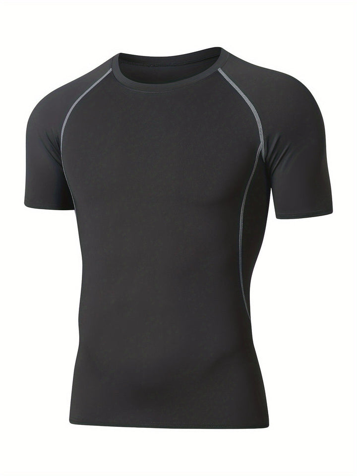 Heren T-shirt | Sportcompressie | Sneldrogend & Zeer Rekbaar | Fitness & Buitentraining