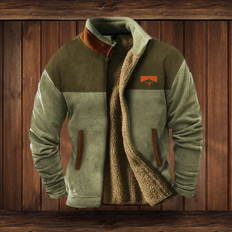 Heren Sherpa Jas | Warme & Duurzame | Vintage Ontwerp |  Outdoor stijl