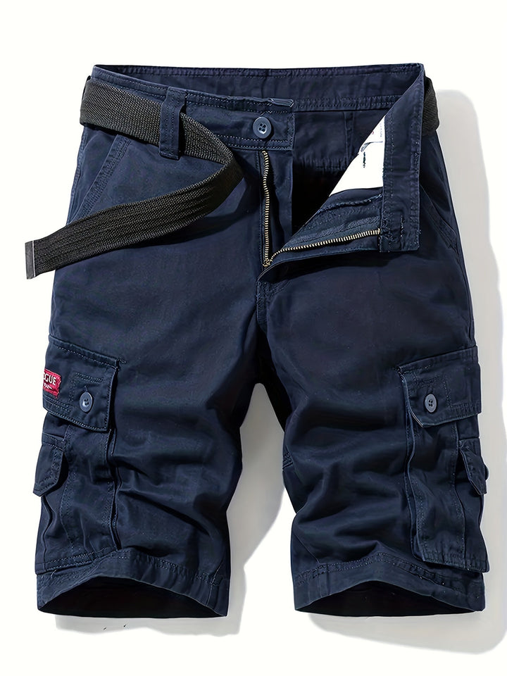 Heren Cargo Shorts | Klassiek Design | Multi-Pocket | Taille Trekkoord | Katoen voor Zomer Buiten