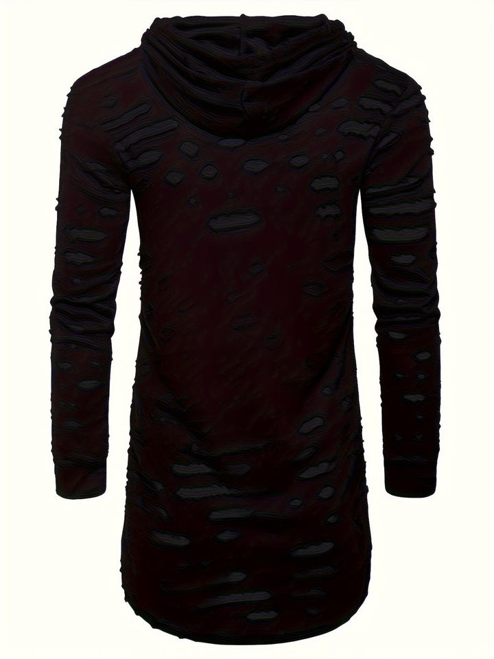 Herensweatshirt | Halflang & Gescheurd Design | Trendy & Casual | Met Capuchon