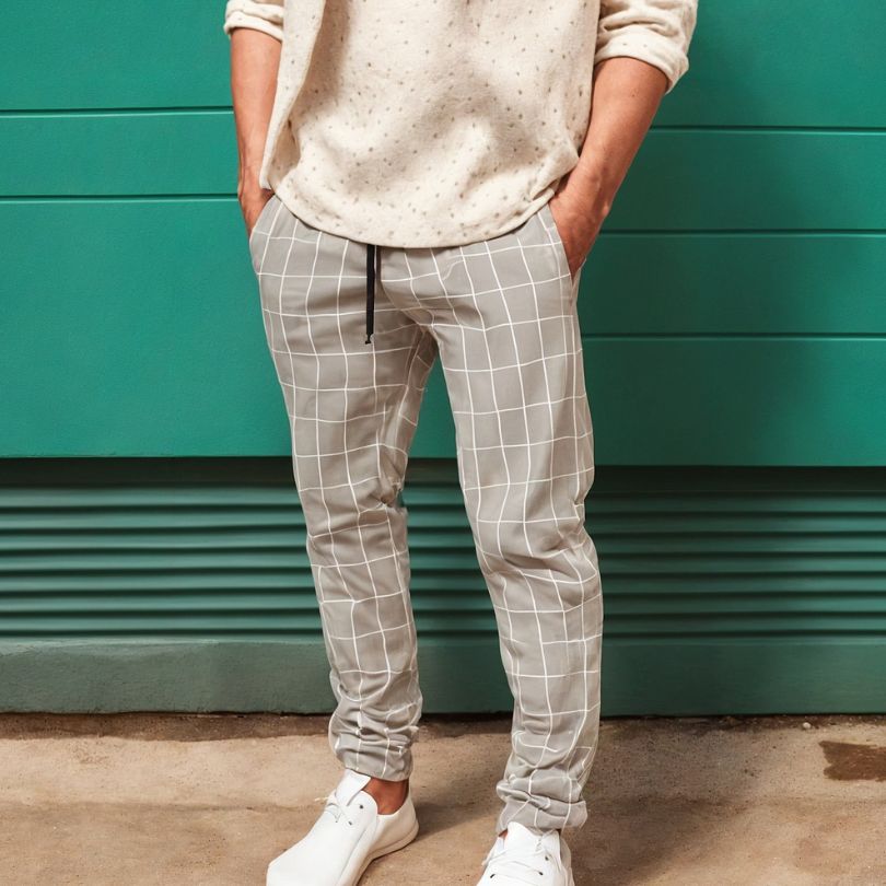 Geraffineerde geruite broek voor heren met tijdloze elegantie en ultiem comfort | Olivier