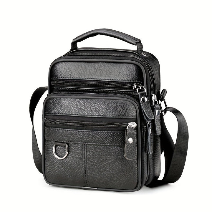 Heren Schoudertas | Echt Rundleer | Verstelbare Band & Functioneel Design | Casual Stijl