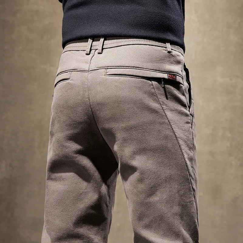 Heren broek | Fleece Gevoerd & Slanke pasvorm| Luxe & Casual