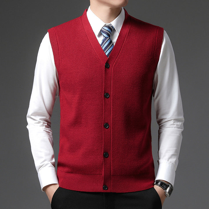 Vest Heren | Mouwloos | V-Hals Knoopsluiting | Slim Fit