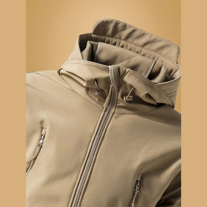 Winterjas Heren | Tactische Softshell Jas | Warm & Waterafstotend | Met Capuchon