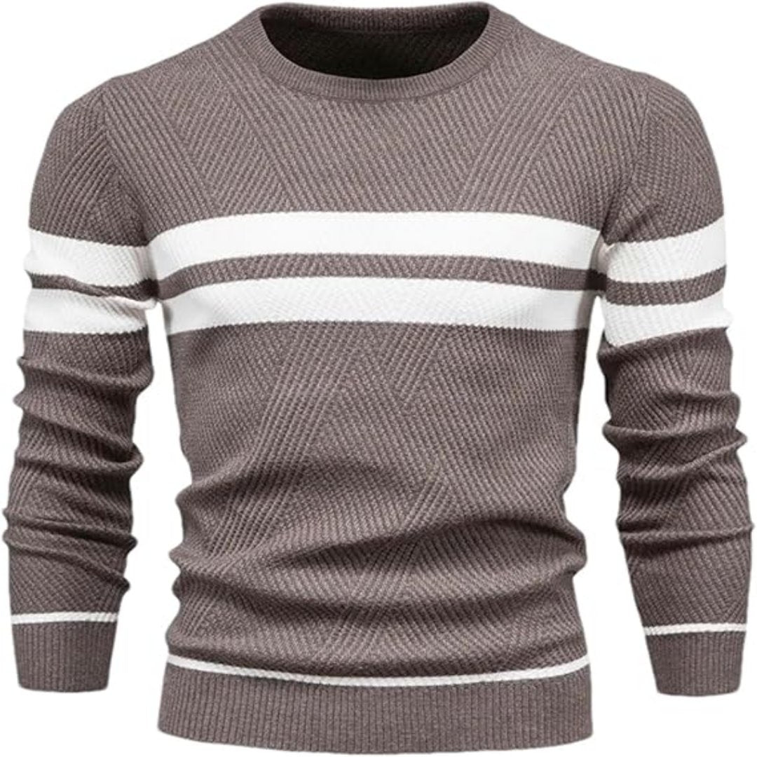 Truien Heren | Warme Gebreide Sweater | Patchwork Design