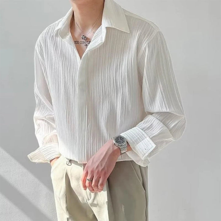 Heren Shirt | Vintage | Geplooid Design | Zomer