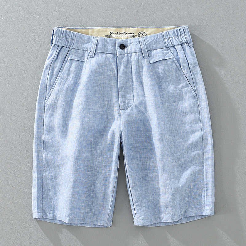 Heren Shorts | Linnen Look | Met Knoop | Zomer