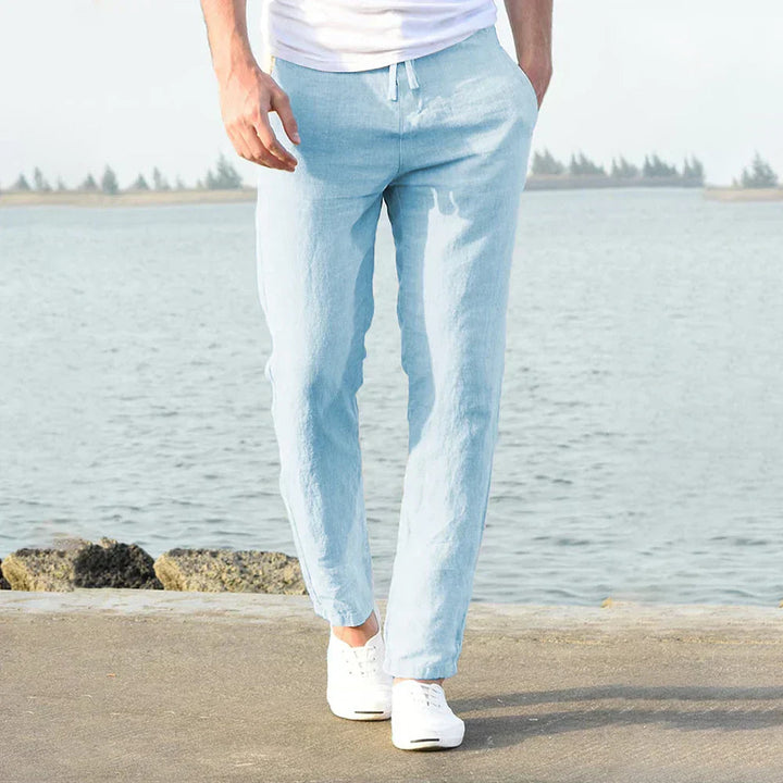 Heren Broek | Straight | Trekkoord | Zomer
