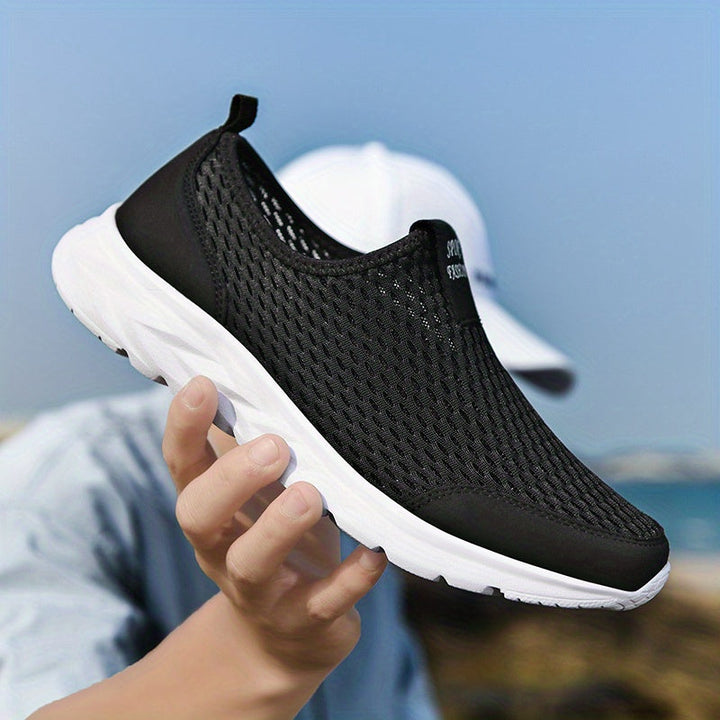 Heren Slip-on Sneakers | Ademend Mesh | Comfortabele Wandelschoenen | Lichtgewicht Sportschoen