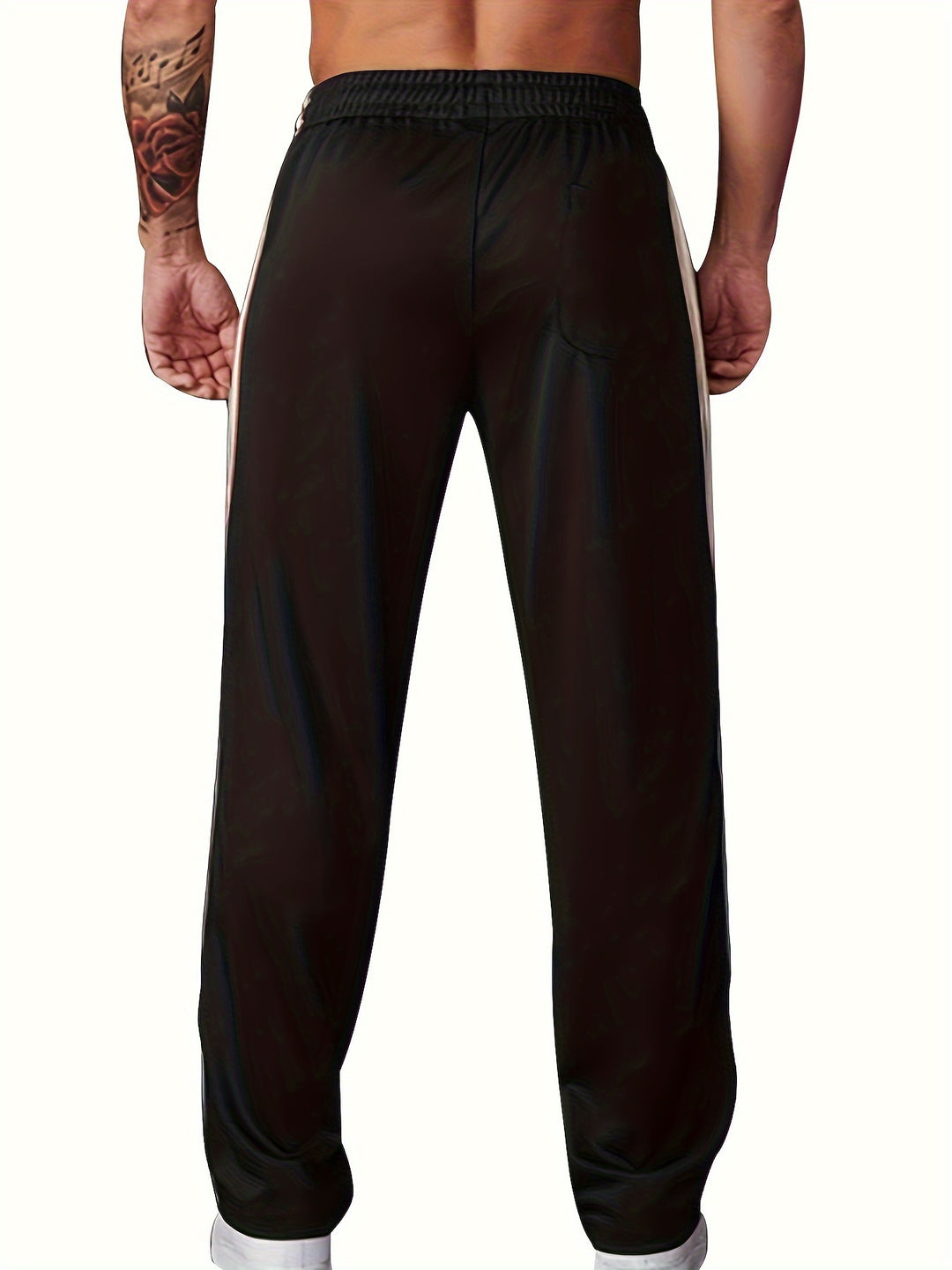 Heren Sportbroek | Gebreid & Lichtgewicht | Losse Fit met Zijstreep | Casual & Training