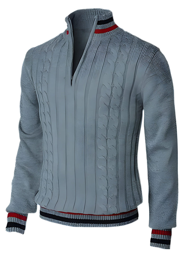 Heren Trui | Colrits & Slim Fit | Chunky Gebreid Design | Polyester