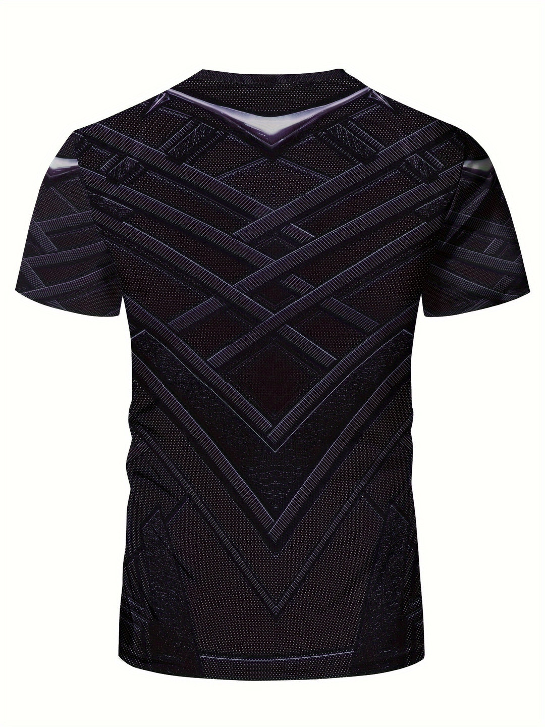 Heren Compressie T-shirt | High-Elastic & Sneldrogend | Geometrisch Patroon | Voor Fitness & Outdoor