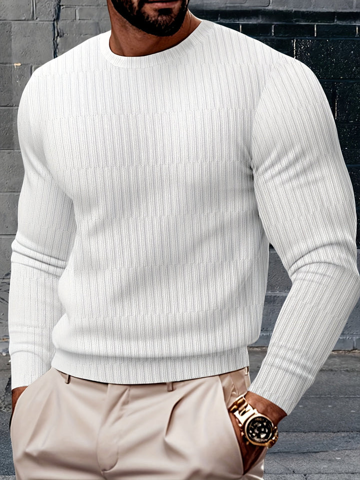 Heren Sweatshirt | Tijdloos & Knus | Zachte Gebreide Stof | Ronde Hals