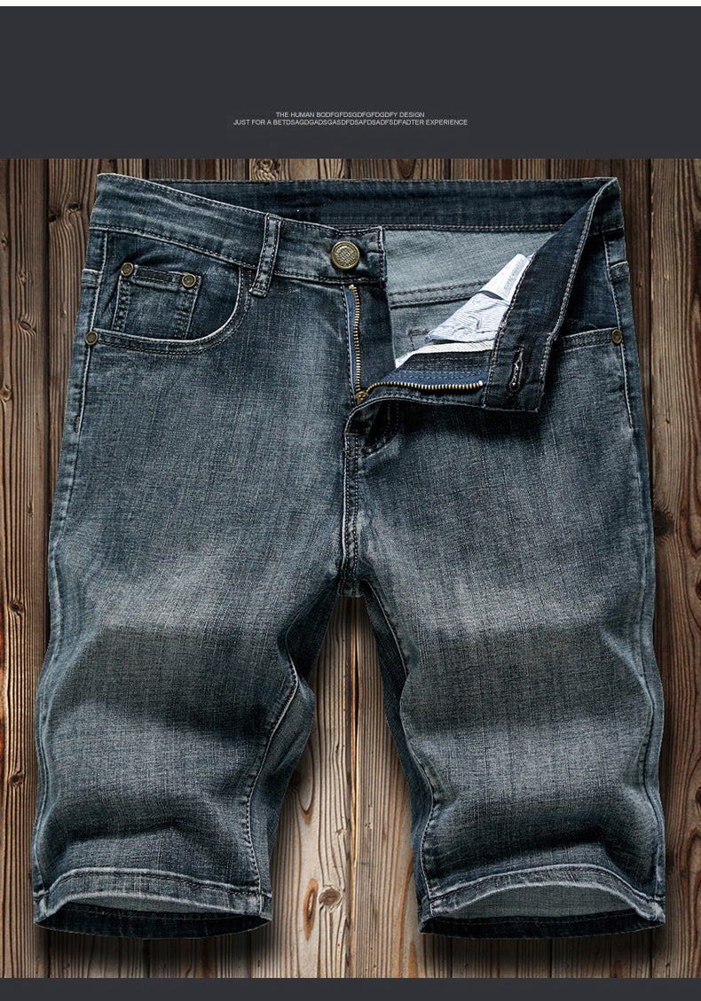 Heren Denim Short | Straight | Met Ritssluiting | Zomer