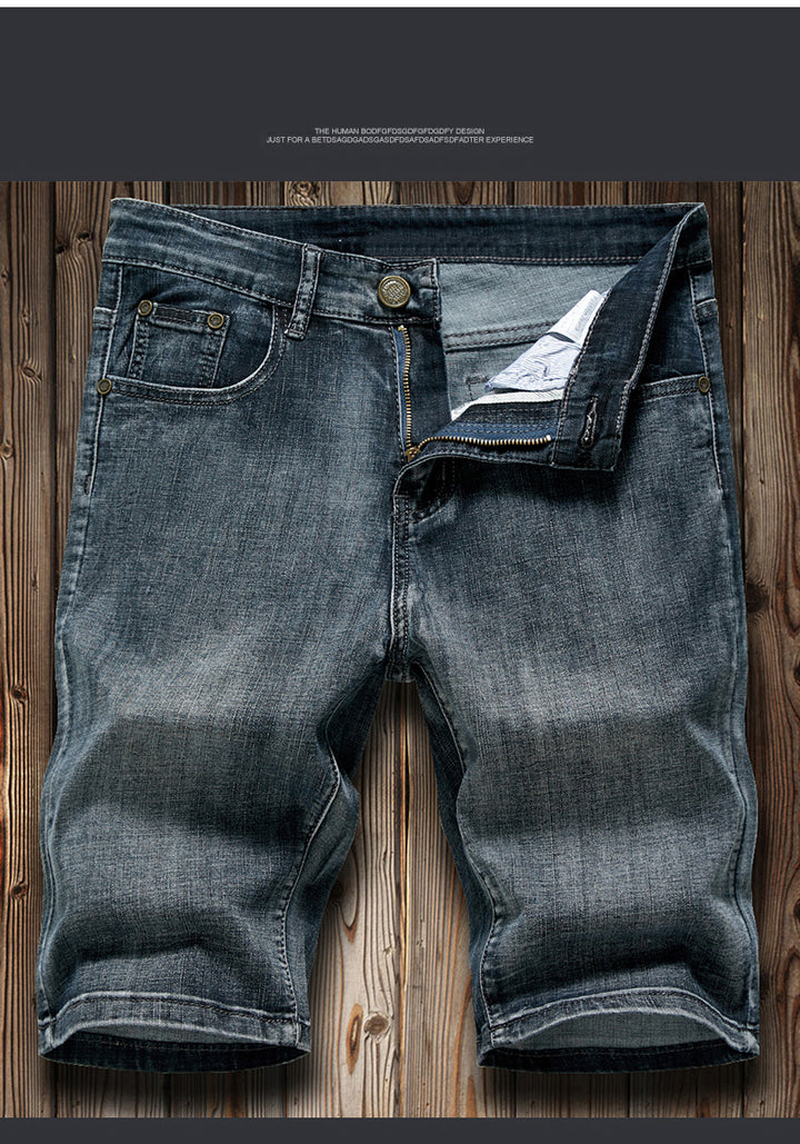 Heren Denim Short | Straight | Met Ritssluiting | Zomer
