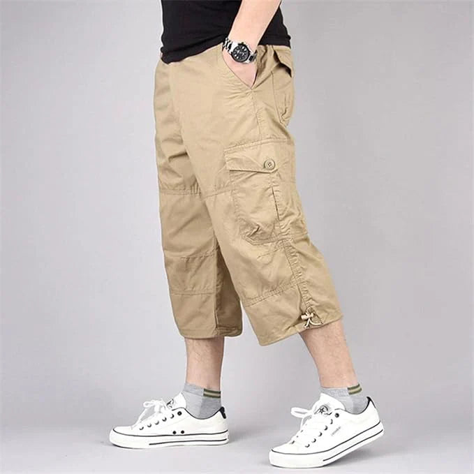 Heren Driekwart Cargo Broek | Katoen | Loose Fit & Functioneel | Zomer Casual