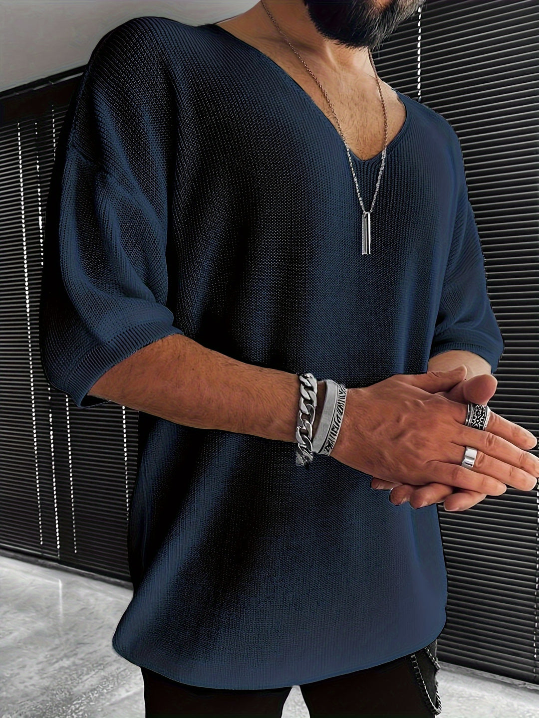 Herenshirt | Lichtgewicht Gebreide Textuur | Losse Pasvorm | Casual Zomerkleding
