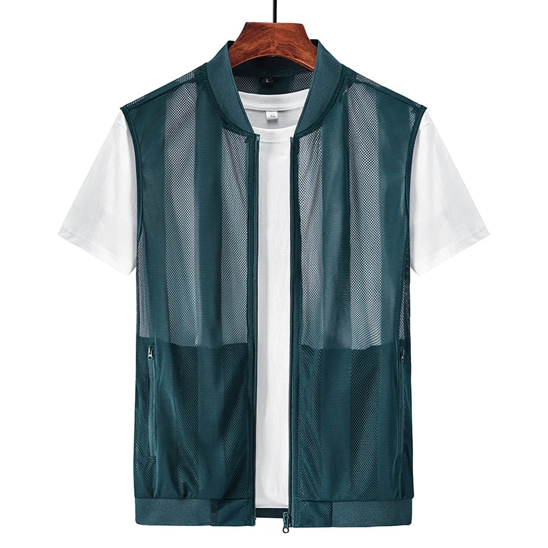 Heren Bodywarmer | Vintage | Met Rits | Zomer