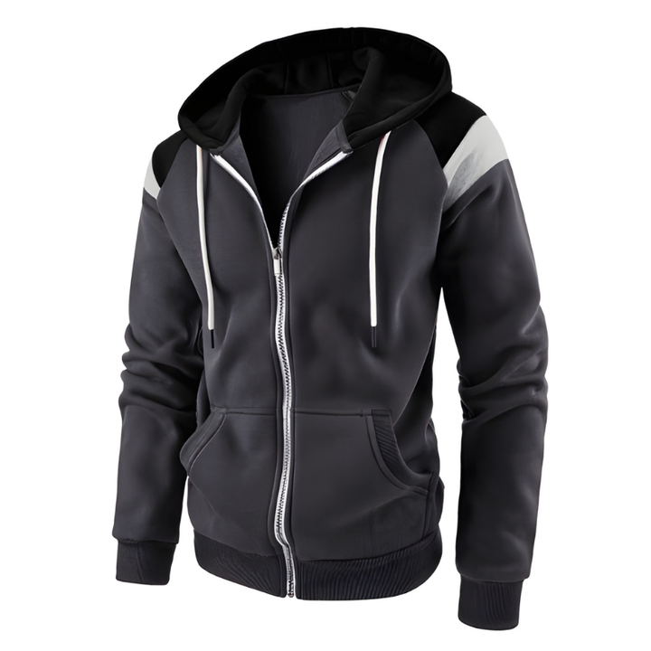 Heren Hoodie | Sportieve Colorblock Sweater | Comfortabel & Losvallend Kleding