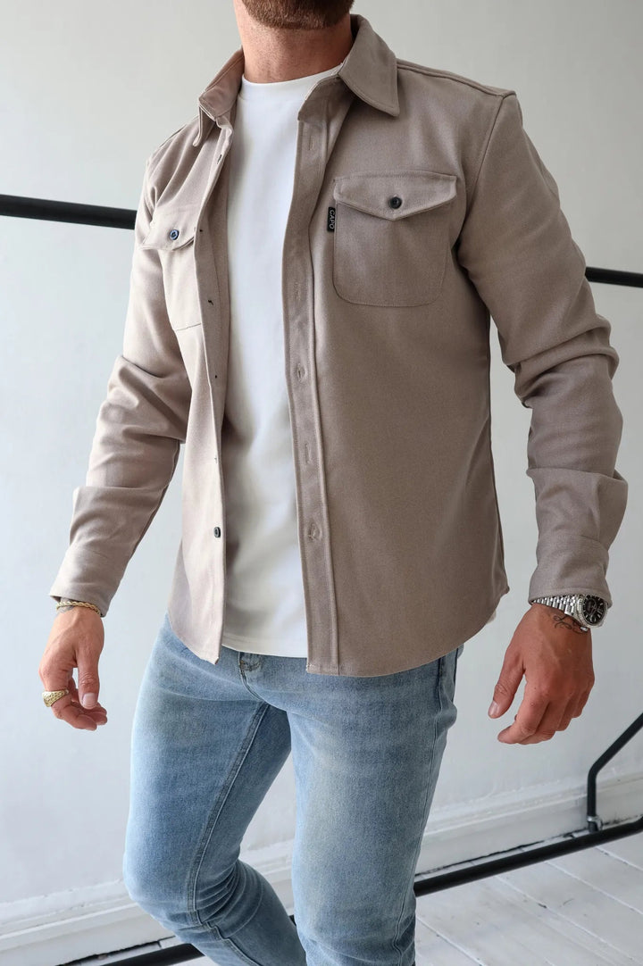 Piek stijl button down overhemd Jasje | Simon