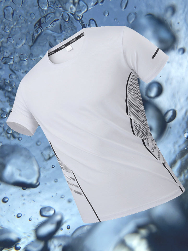 Heren T-shirt | Quick-Dry & Ademend | Gestreept Patroon & Comfort Fit | Sport & Casual