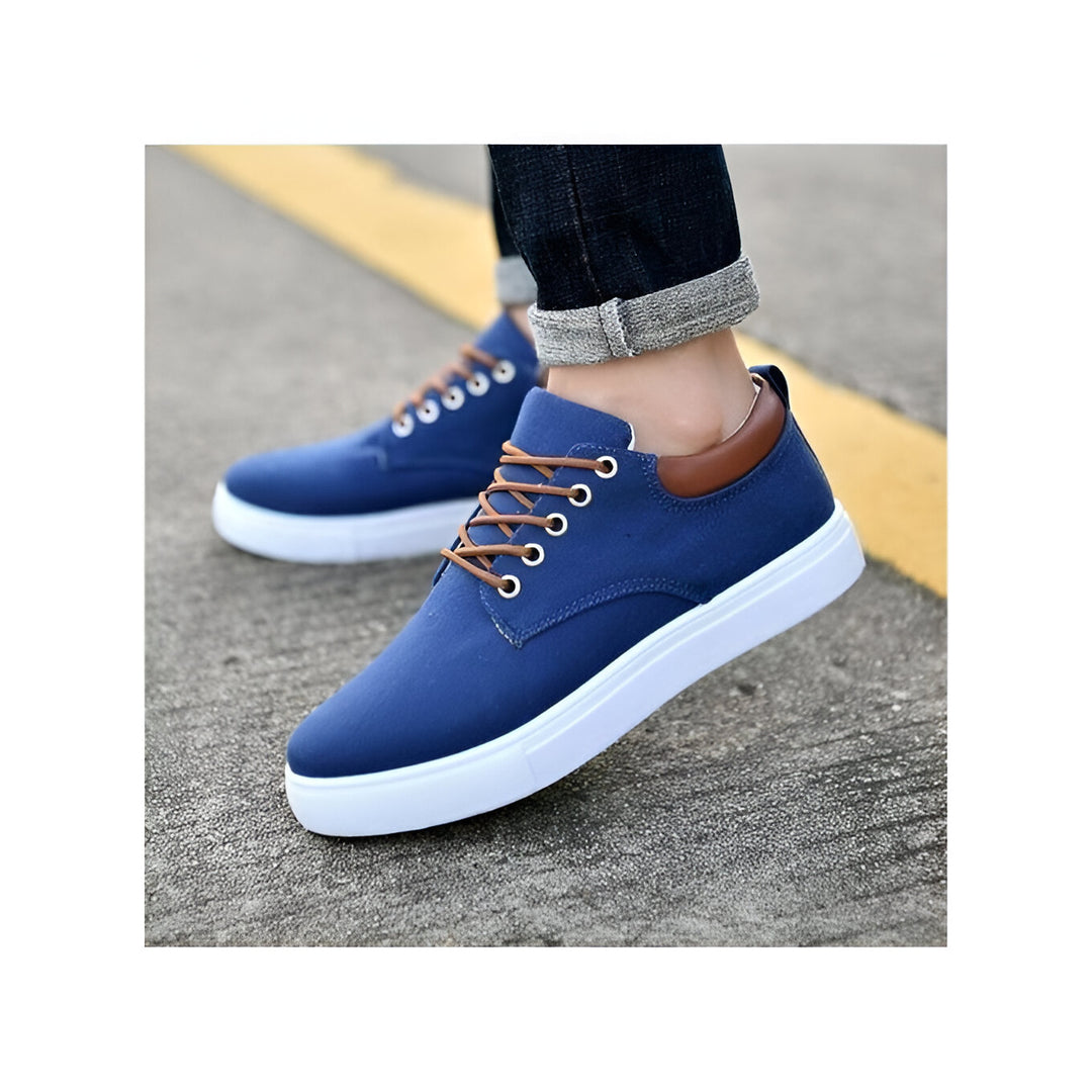 Heren Canvas Sneakers | Ademend & Lichtgewicht | Casual & Comfortabel | Vetersluiting