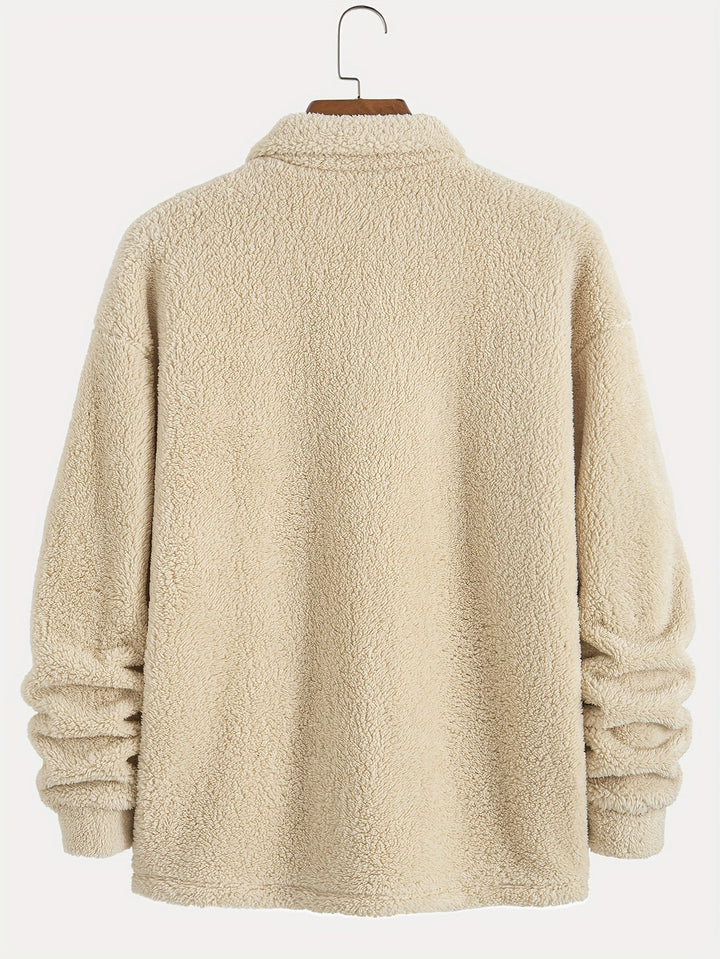 Heren Trui | Winter stijl | Fleece & Pluche | Polokraag | Lange Mouw