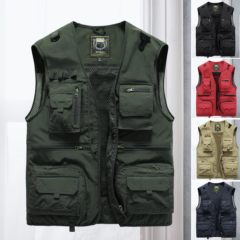 Heren Bodywarmer | Tactisch Werkvest | Mesh & Opbergzakken | Winter