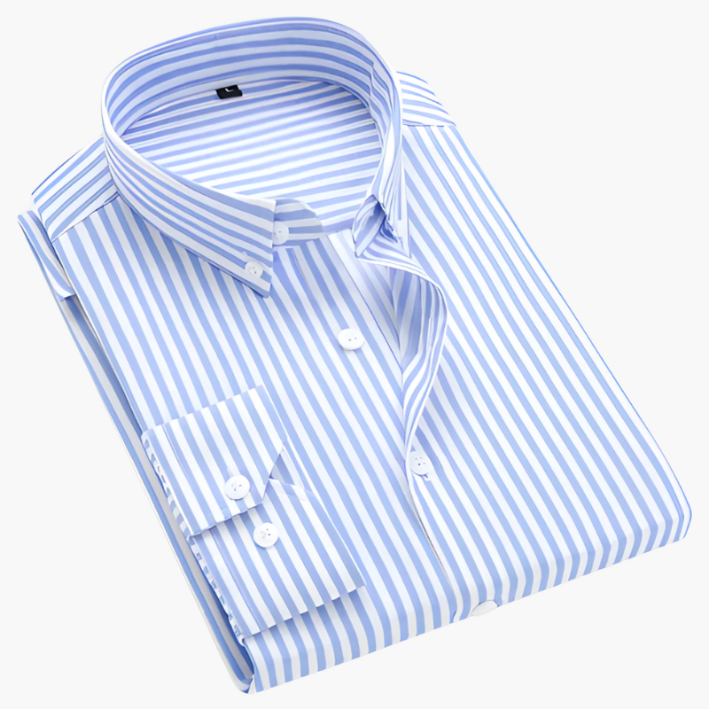 Overhemd Heren | Gestreept Design | Klassieke Kraag Kleding