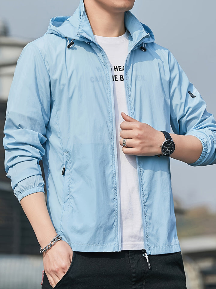 Heren Windbreaker Jas | Met Capuchon & Rits | Zonwerend & Functioneel | Casual & Sportief
