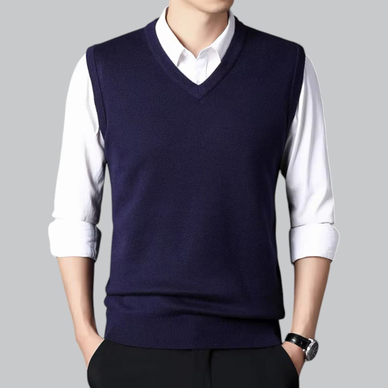 Vest Heren | Gebreide Bodywarmer | V-Hals & Klassiek Comfort