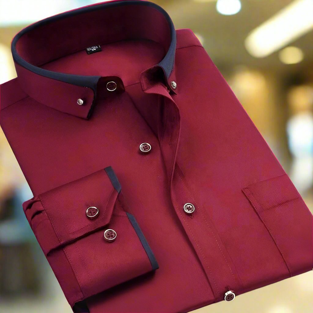 Heren overhemd | Slim Fit & Zakelijk | Formeel Overhemd met Knoopsluiting